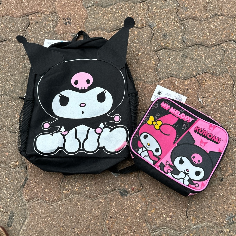 Kuromi backpack / Lunchbag bundle